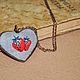 Order Pendant in the shape of a heart 'Strawberries'. Olga Lado. Livemaster. . Pendants Фото №3