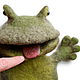 Frog green glove toy on hand. Puppets. Puppet show. AnzhWoolToy (AnzhelikaK). My Livemaster. Фото №4