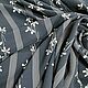  Crepe viscose flowers and stripes on dark blue. Fabric. AVS -dressshop. My Livemaster. Фото №5