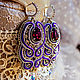Soutache earrings Adele. bead earrings. Purple earrings. Earrings. LADY-LIZA jewelry shop. My Livemaster. Фото №6