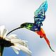 Interior hanging decoration stained glass bird Hummingbird, Pendants for pots, Moscow,  Фото №1