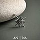Подвеска Звезда с кристаллом, 13 мм, 1 шт, родий (P-015-01). Подвески. AN | NA furnitura. Интернет-магазин Ярмарка Мастеров.  Фото №2