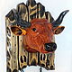 Корова - декоративное панно на стену. Народные сувениры. Art Branch Org (ArtBranchOrg). Ярмарка Мастеров.  Фото №5