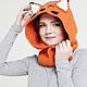  СНУД С КАПЮШОНОМ ЛИС. Капюшоны. Woolcraft. Ярмарка Мастеров.  Фото №4