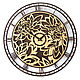 Wall clock 'Peonies-Rome' double, 50 cm, Watch, Samara,  Фото №1