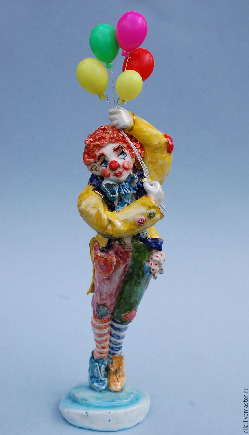 Clown flying on balloons.Figurine porcelain – купить на Ярмарке ...