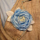 Rose brooch 'Blue'. Brooches. Novozhilova Hats. Online shopping on My Livemaster.  Фото №2