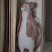 Куклы и игрушки handmade. Livemaster - original item Mouse angel N2 Felt doll (mouse toy made of wool). Handmade.