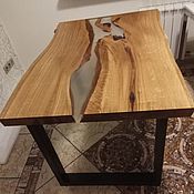 Для дома и интерьера handmade. Livemaster - original item Table river from the slab of oak to buy. Handmade.