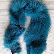 Материалы для творчества handmade. Livemaster - original item Finnish Arctic Fox flap green-turquoise /natural fur. Handmade.