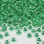 Материалы для творчества handmade. Livemaster - original item Czech beads 10/0 Green procras 10 g 38656 Preciosa. Handmade.