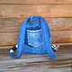 Order Backpack denim female Owl. Handmade shop. Livemaster. . Backpacks Фото №3