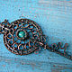 Pendant-key made of copper with amazonite 'Gothic', Pendants, St. Petersburg,  Фото №1