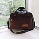 Order Bag leather men's a La WENGER custom for Alexei. Innela- авторские кожаные сумки на заказ.. Livemaster. . Men\'s bag Фото №3