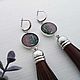 Order Earrings with leather tassels Oliva. Linda (LKdesign). Livemaster. . Tassel earrings Фото №3