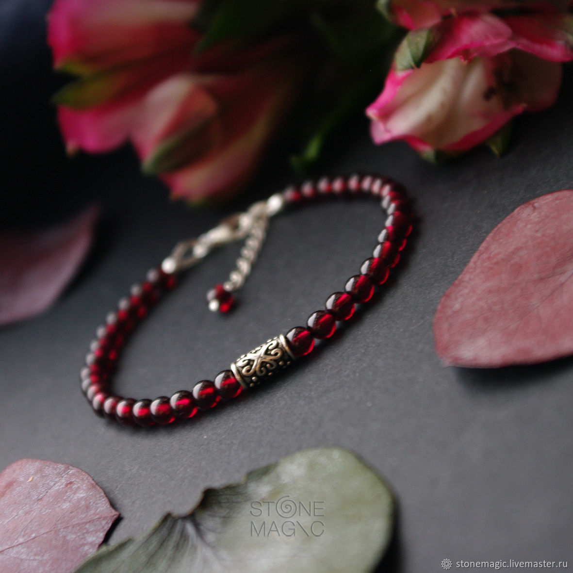 Гранатовый браслет "Надежда" заказать на Ярмарке