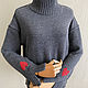 Свитер оверсайз "С любовью", кашемир+ меринос. Свитеры. FAVORITE KNITWEAR (Наталья). Ярмарка Мастеров.  Фото №6