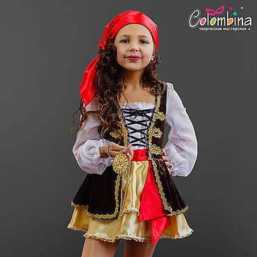 Купить детский костюм Пираты и разбойники для девочки Арт Коломбина