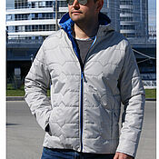 Мужская одежда handmade. Livemaster - original item Spring men`s jacket, grey demi-season jacket. Handmade.