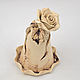 Bell `rose in Sepia`. Ceramic flowers Elena Zaichenko
