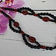 Order Necklace made of obsidian, agate, jasper stones. Magic box. Livemaster. . Necklace Фото №3