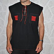 Русский стиль handmade. Livemaster - original item Men`s linen shirt 