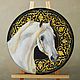 Круглая картина Белая арабская лошадь, Картины, Йошкар-Ола,  Фото №1