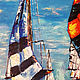 Sailboats at sea oil painting. Pictures. Vladyart. My Livemaster. Фото №6