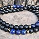 Мужской чокер с натуральными камнями, черные мужские бусы. Чокер. JewelryStudioGem. Ярмарка Мастеров.  Фото №5