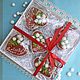 Gingerbread heart. Valentine with chrysanthemums. Gingerbread card. Gingerbread Cookies Set. sweets for joy (galinadenisenko). My Livemaster. Фото №5