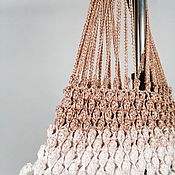 Сумки и аксессуары handmade. Livemaster - original item Pupyrka Crossbody bag beige gradient, cotton, viscose silk. Handmade.