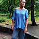 Топ голубой. Топы. Алла Лебедева. Ярмарка Мастеров.  Фото №10