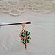 Clover pendant with emeralds (hydrotherm) in 585 gold. Pendant. marusjy. My Livemaster. Фото №6