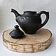 Teapot-black-flattened ceramic, Teapots & Kettles, Vologda,  Фото №1