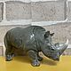 Black Rhinoceros: author's figurine. Figurines. Creative workshop Cheerful porcelain. My Livemaster. Фото №4