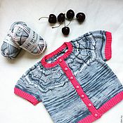 Работы для детей, handmade. Livemaster - original item The shirt is from cotton Raglan knitting for girls. Handmade.
