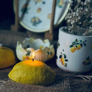 Для дома и интерьера ручной работы. Ярмарка Мастеров - ручная работа Интерьерный набор «ЛИМОНЫ»// УЦЕНКА. Handmade.