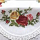 Овальная льняная салфетка с вышивкой Royal Albert Old Country Roses, Салфетки, Москва,  Фото №1