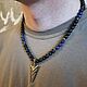 Заказать Мужской чокер с натуральными камнями, черные мужские бусы. JewelryStudioGem. Ярмарка Мастеров. . Чокер Фото №3