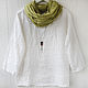 White linen blouse oversize, Blouses, Tomsk,  Фото №1