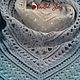  шаль  вязаная ажурная крючком из хлопка. Шали. Knitted-stori. Интернет-магазин Ярмарка Мастеров.  Фото №2