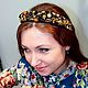Обруч для волос диадема ободок в стиле барокко с камнями. Ободки. Мария Клишина Авторские украшения. Ярмарка Мастеров.  Фото №5