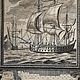 Винтаж: Антикварная гравюра Корабль Морское Судно 1731 Physica Sacra Швейцария, Люстры винтажные, Санкт-Петербург,  Фото №1