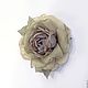 FABRIC FLOWERS. Rose-brooch 'olive-gold'. Brooches. fioridellavita. My Livemaster. Фото №5