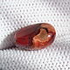 Мексиканский Огненный Опал -2,6 ct (11,5*7,5*5,5 мм). Кабошоны. Сокрытое в Листве. Интернет-магазин Ярмарка Мастеров.  Фото №2