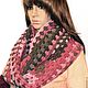 Order Knit crochet scarf-cowl 'Squares pink brown'. UrbanStyleKnit (usknits). Livemaster. . Snudy1 Фото №3