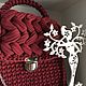 Bag knitted color Marsala. Classic Bag. Faina Filosofova Embroidery designe. Online shopping on My Livemaster.  Фото №2