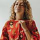 Платье Курочка - Принт Кошачьи. Платья. Toma Prokofyeva. Интернет-магазин Ярмарка Мастеров.  Фото №2