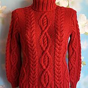 Одежда handmade. Livemaster - original item Jerseys: Sweater bright red. Handmade.