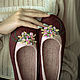 Тапочки: "Цветение" bud валяные балетки. Балетки. МилаЮг              авторская обувь (MilaYug). Интернет-магазин Ярмарка Мастеров.  Фото №2
